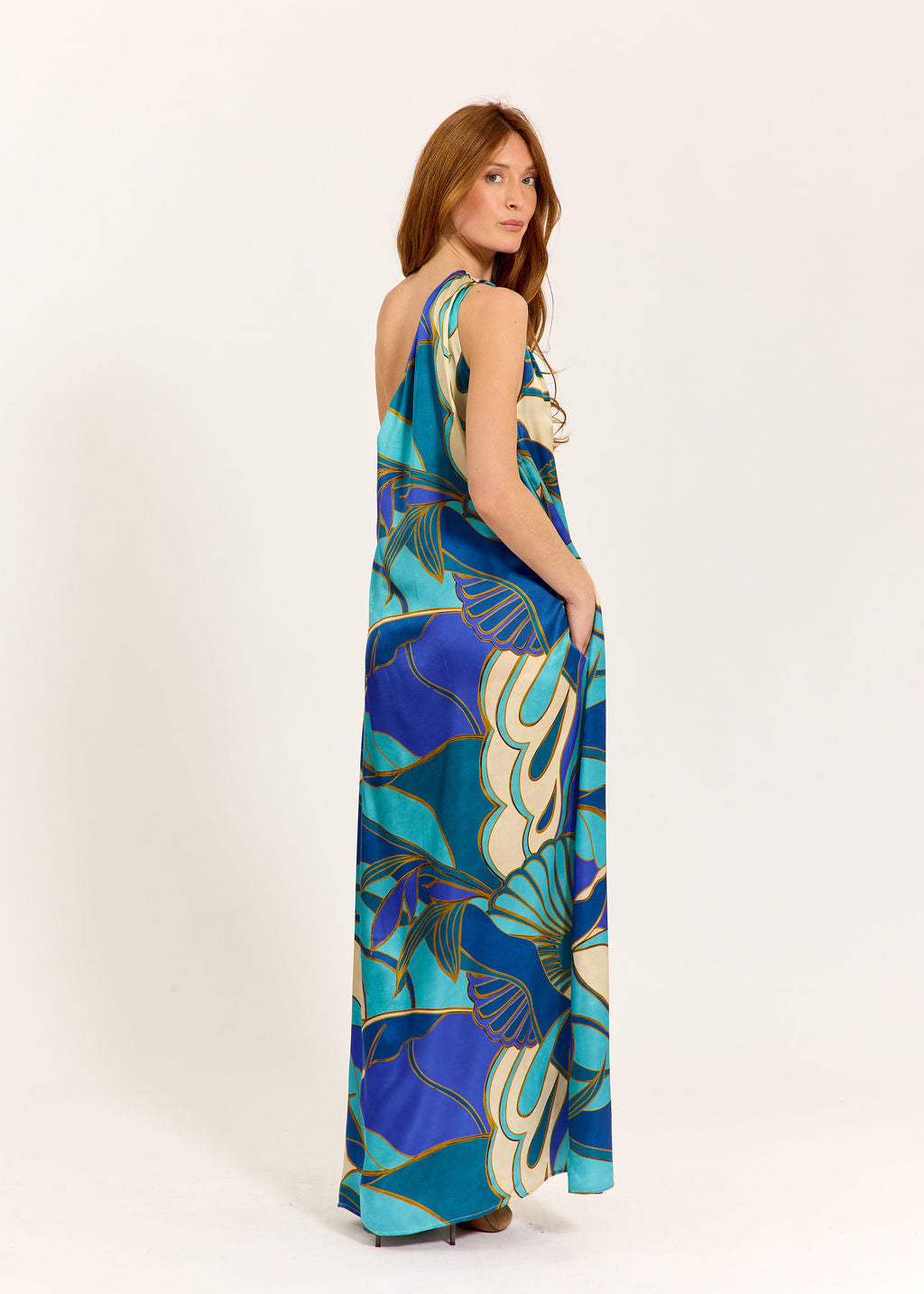 ROBE UNE ÉPAULE CLARA TURKIS