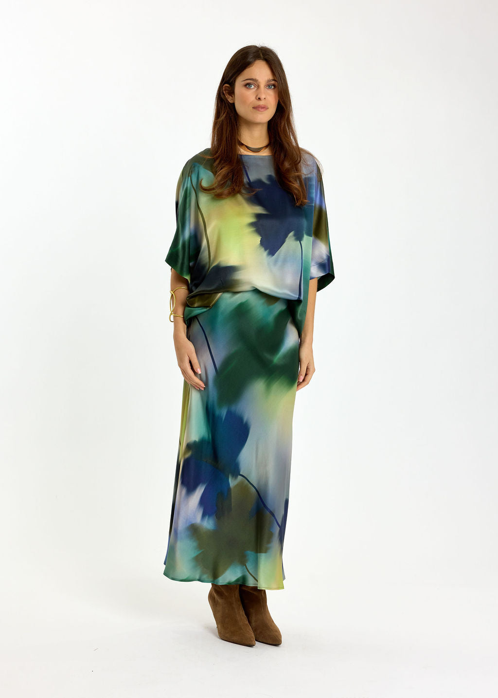 TOP AMPLE À IMPRIMÉ FLORAL KISA FEUILLES