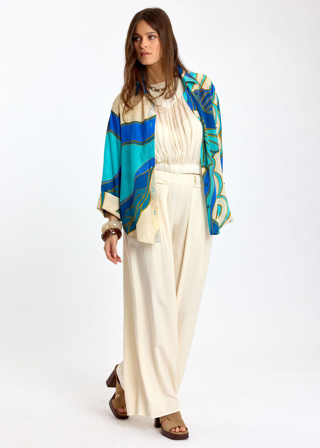 CHEMISE SOUPLE IMPRIMÉE LENI TURKIS