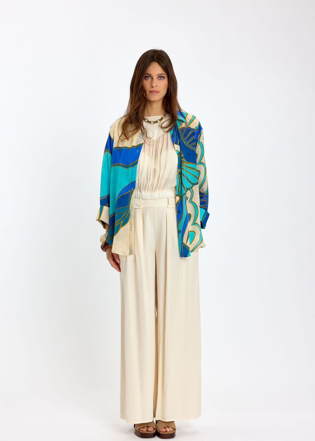 CHEMISE SOUPLE IMPRIMÉE LENI TURKIS