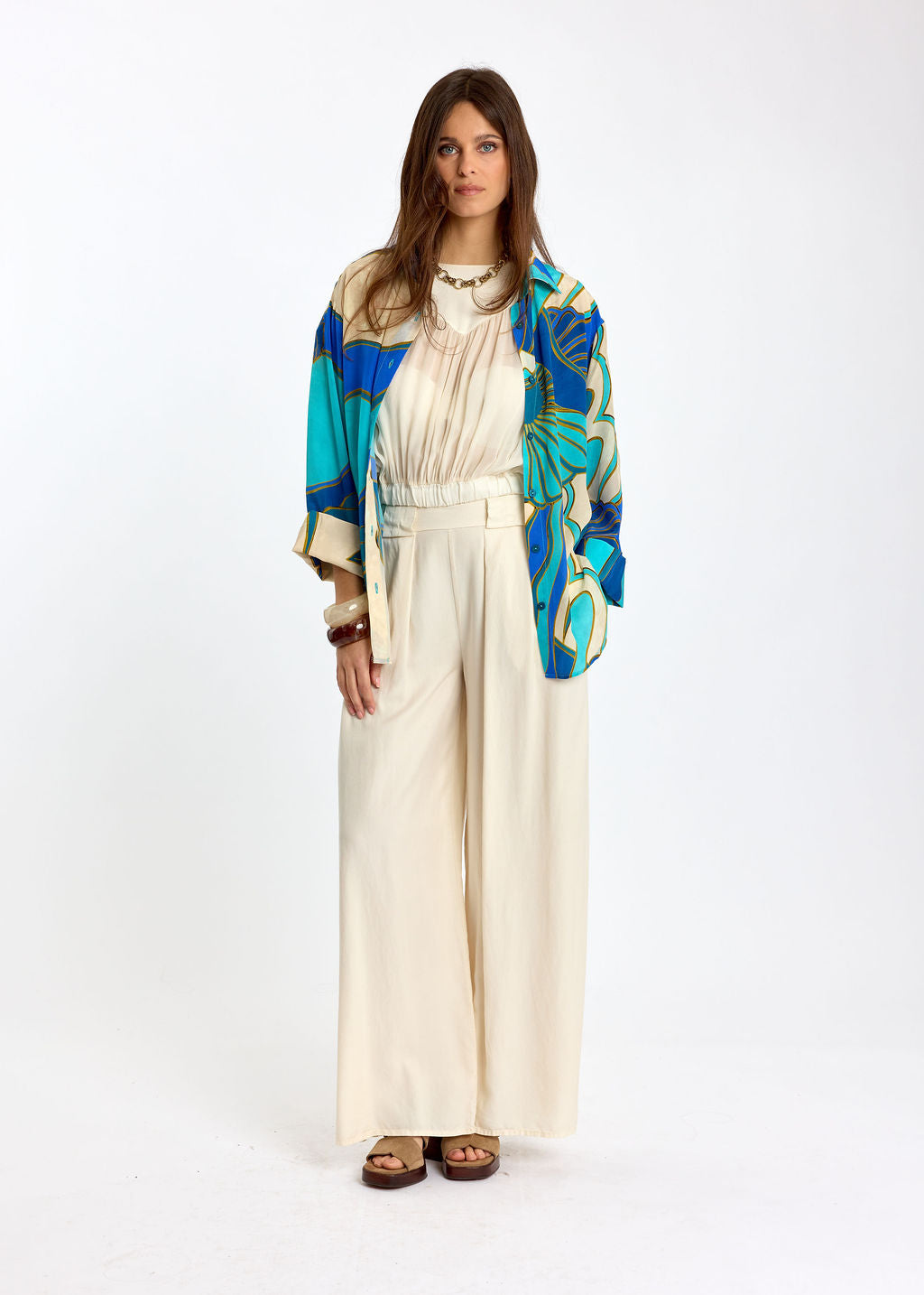 CHEMISE SOUPLE IMPRIMÉE LENI TURKIS