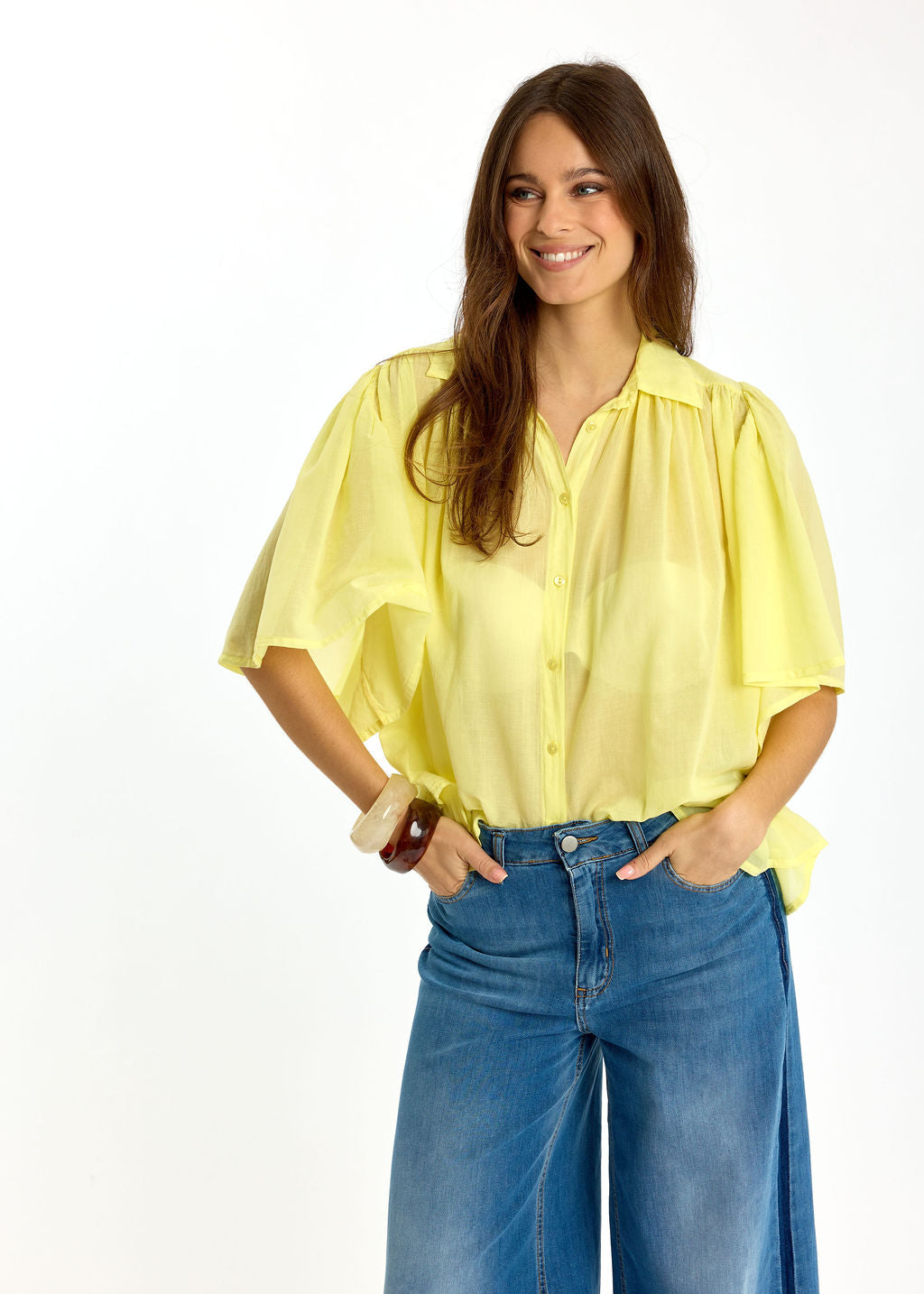 CHEMISE EN VOILE DE COTON JAVA LEMON