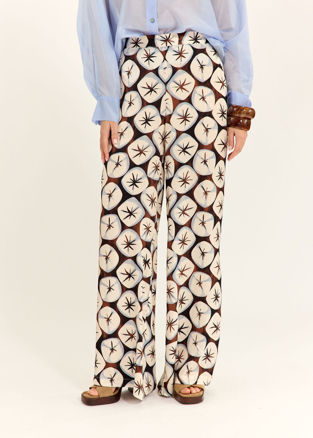 PANTALON DROIT LONG IMPRIMÉ STEF CIELO