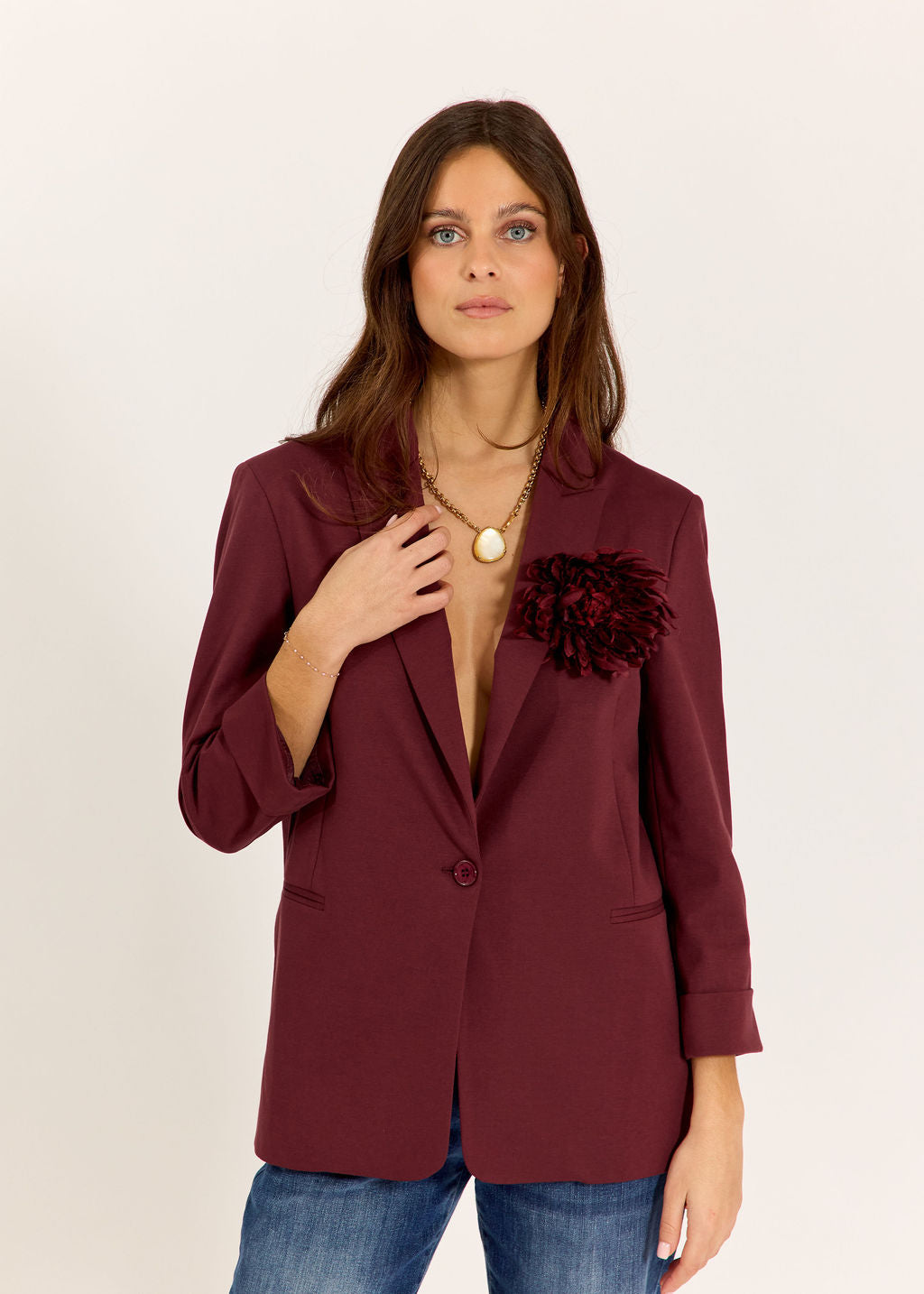 BLAZER DROIT KEA CERISE