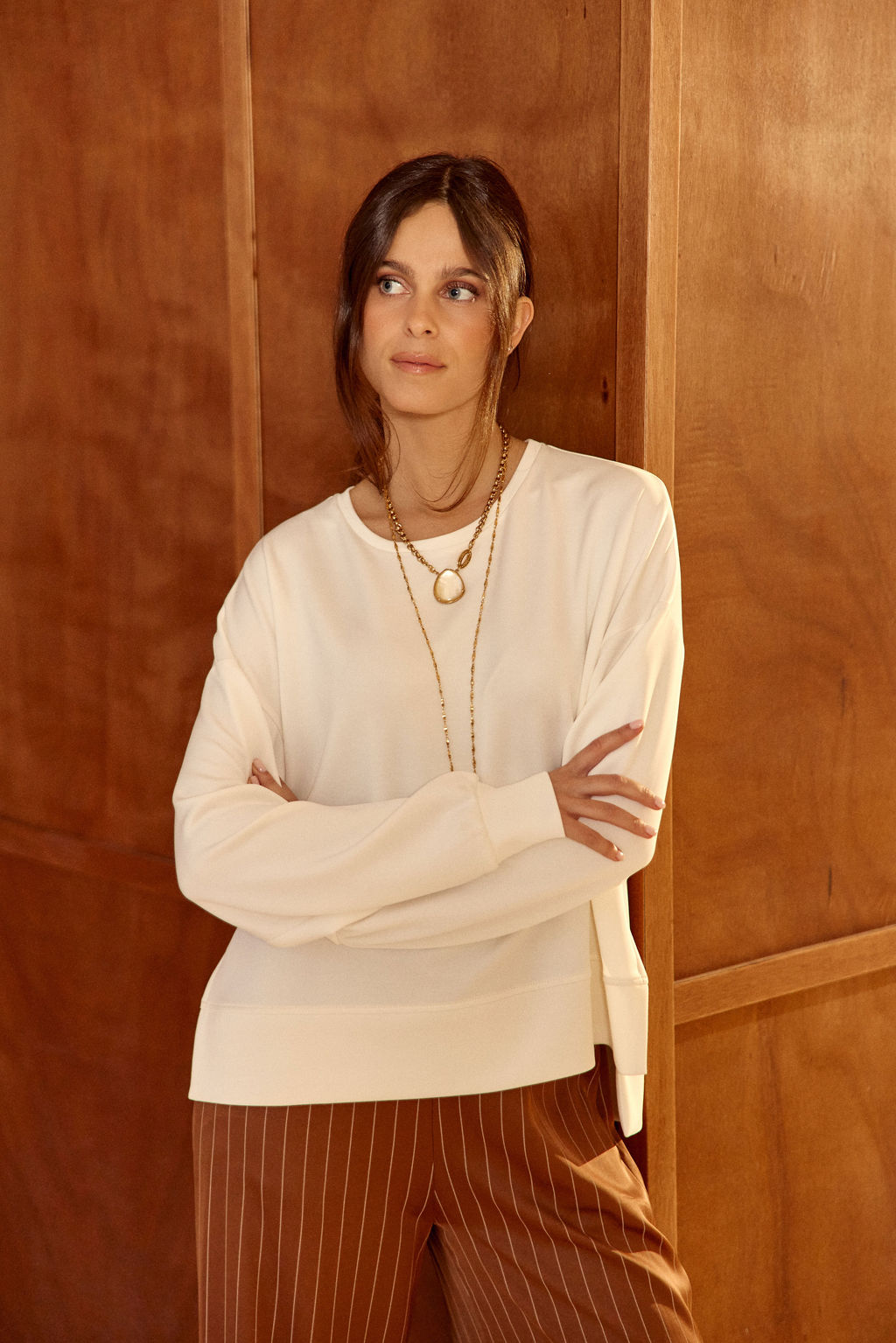 SWEAT CASUAL ULTRA-LEGER KYM ECRU