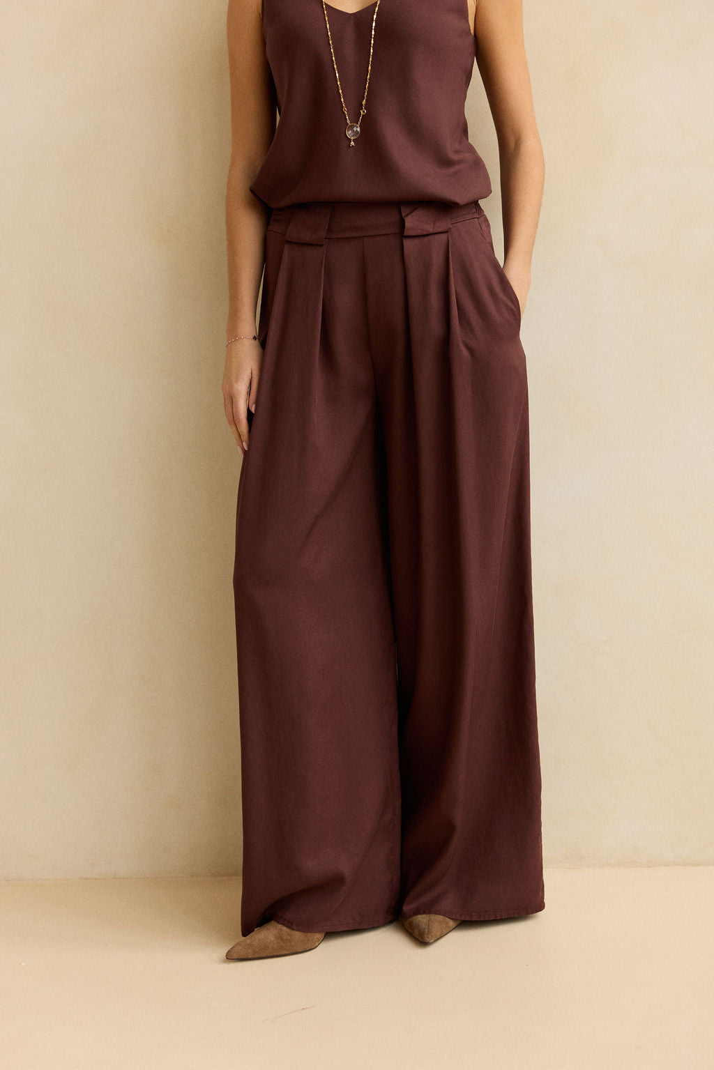 PANTALON EN LYOCELL OSLO CAFE