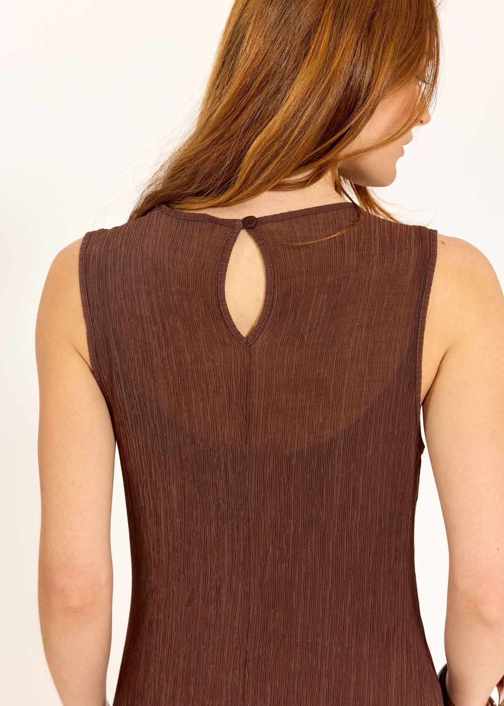 ROBE MIDI EN VISCOSE CRINKLE SUNA CAFE