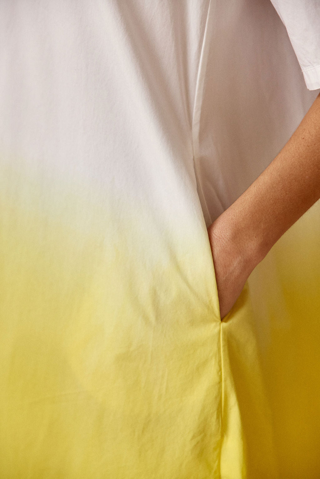 ROBE COURTE EN POPELINE DÉGRADÉE BRUNA LEMON