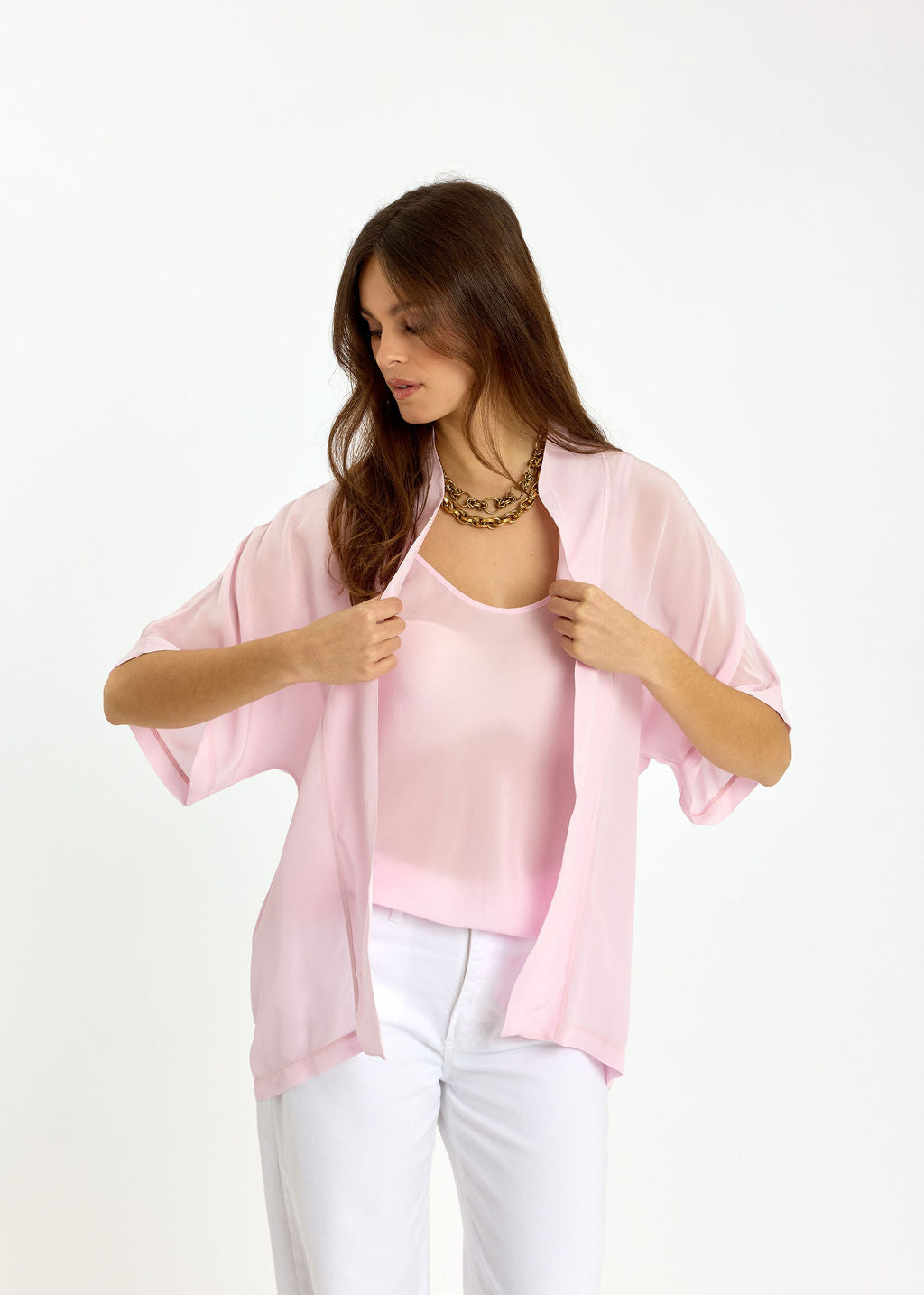 SET DE 2 PIÈCES EN VISCOSE CRÊPE LOVA ROSE