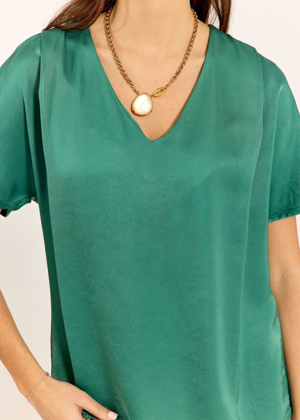 TOP EN VISCOSE SATIN SONIA MINT