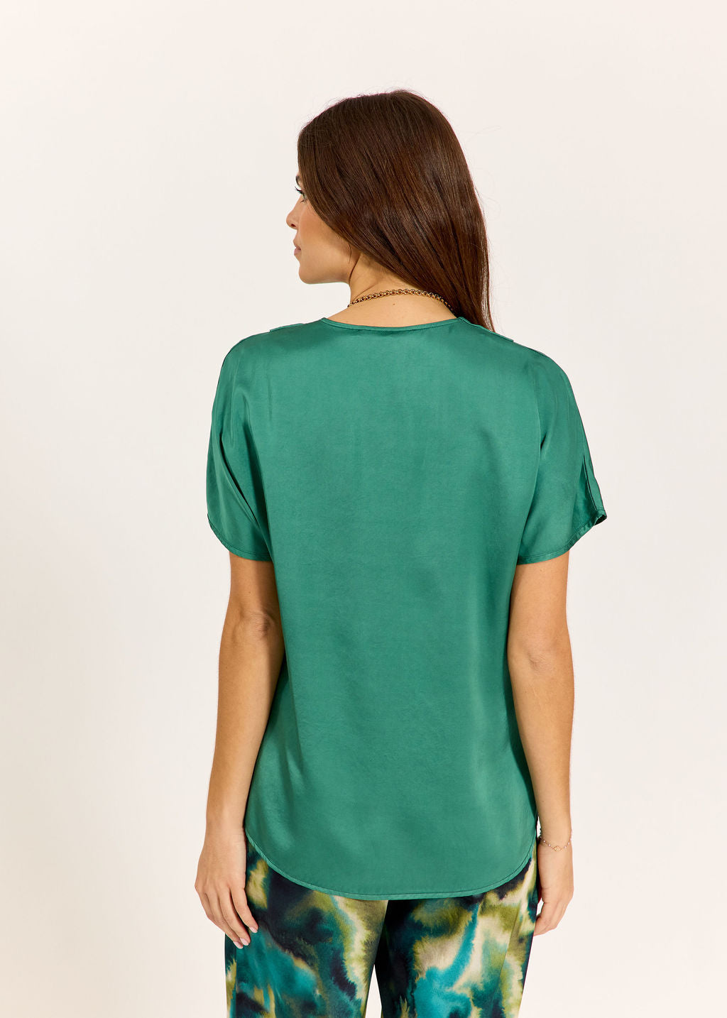 TOP EN VISCOSE SATIN SONIA MINT