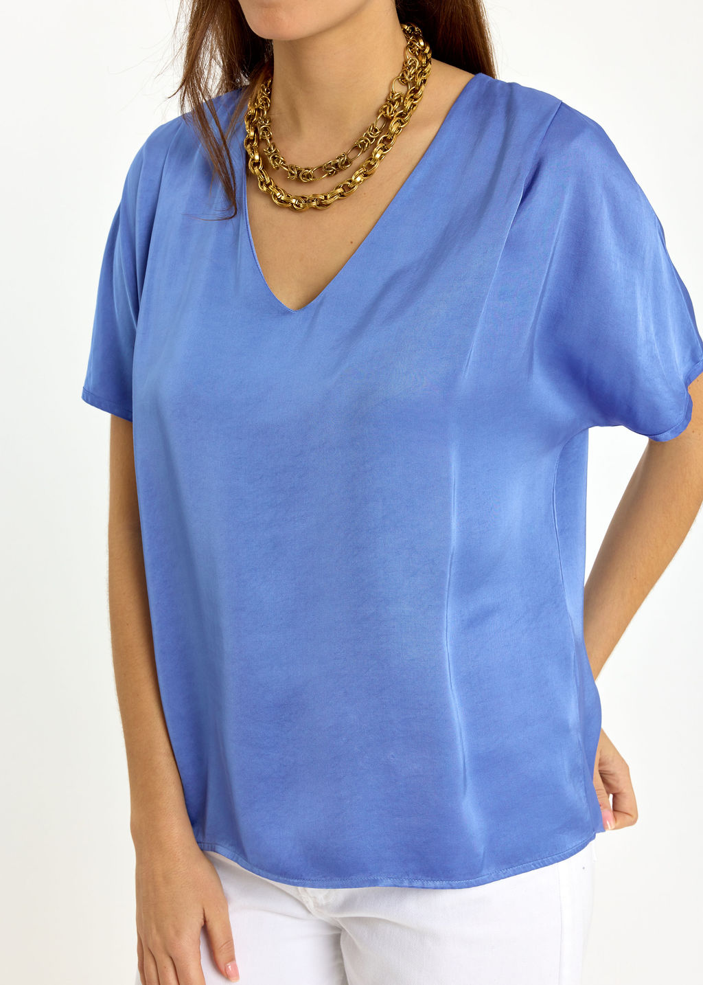 TOP EN VISCOSE SATIN SONIA ROSE VIOLA