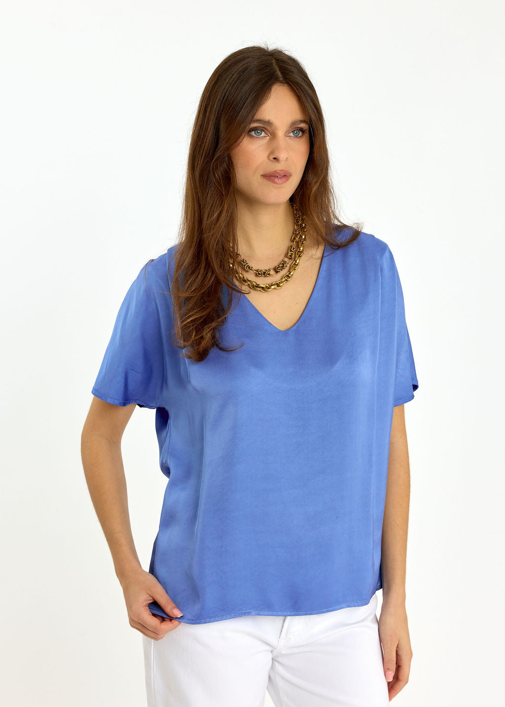 TOP EN VISCOSE SATIN SONIA VIOLA