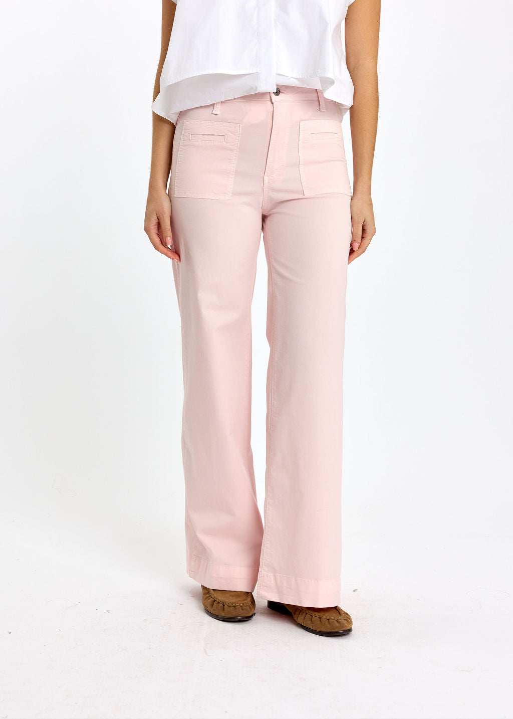 PANTALON 7/8IÈME EN COTON ÉLASTHANNE TAO ROSE