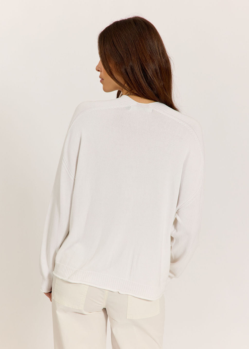 VESTE COURTE EN MAILLE VISCOSE SHIRAZ ÉCRU