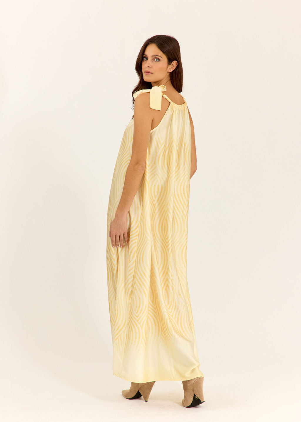 ROBE LONGUE GRAPHIQUE AVENA LEMON