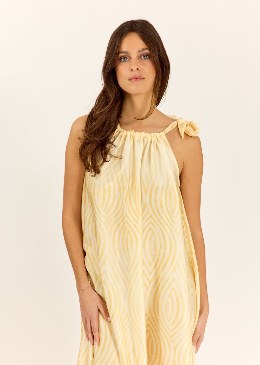 ROBE LONGUE GRAPHIQUE AVENA LEMON