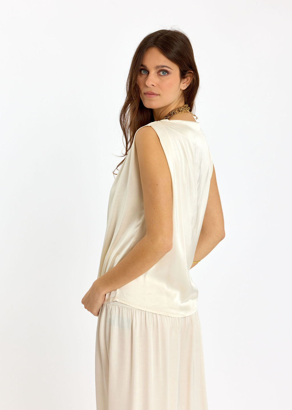 TOP COURT ENCOLURE BATEAU ISLA ECRU