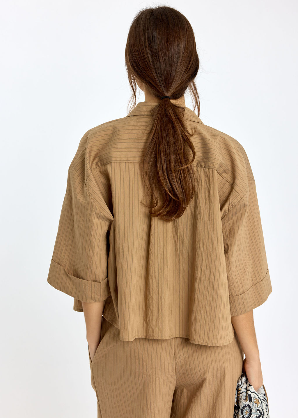 VESTE COURTE RAYÉE SOLAL SABLE