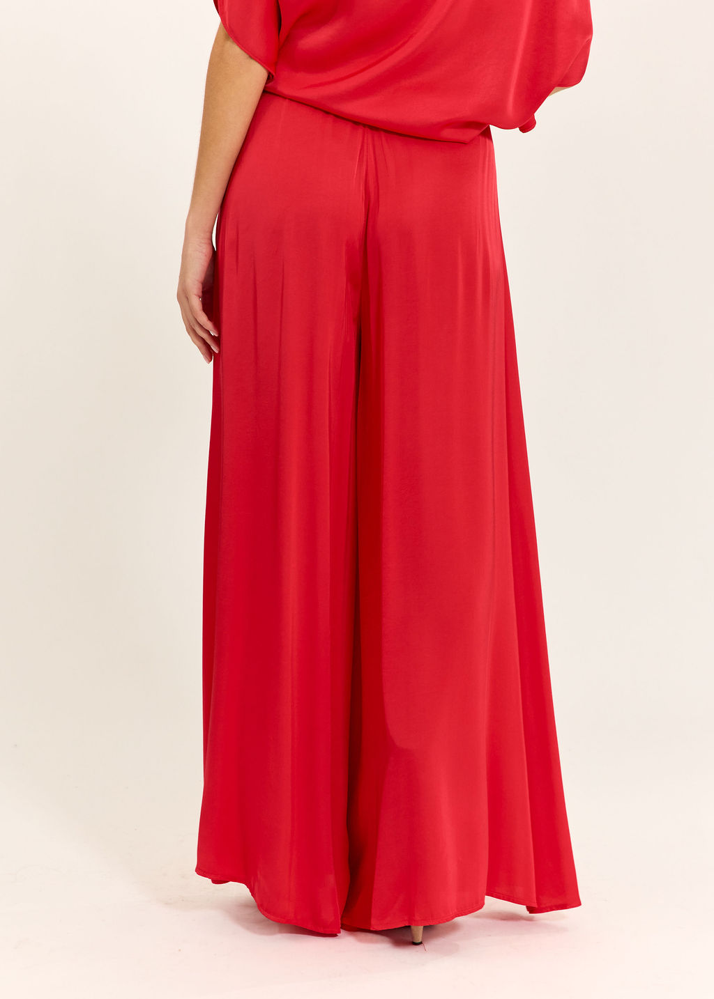 PANTALON FLUIDE AMPLE CAPRY ROUGE