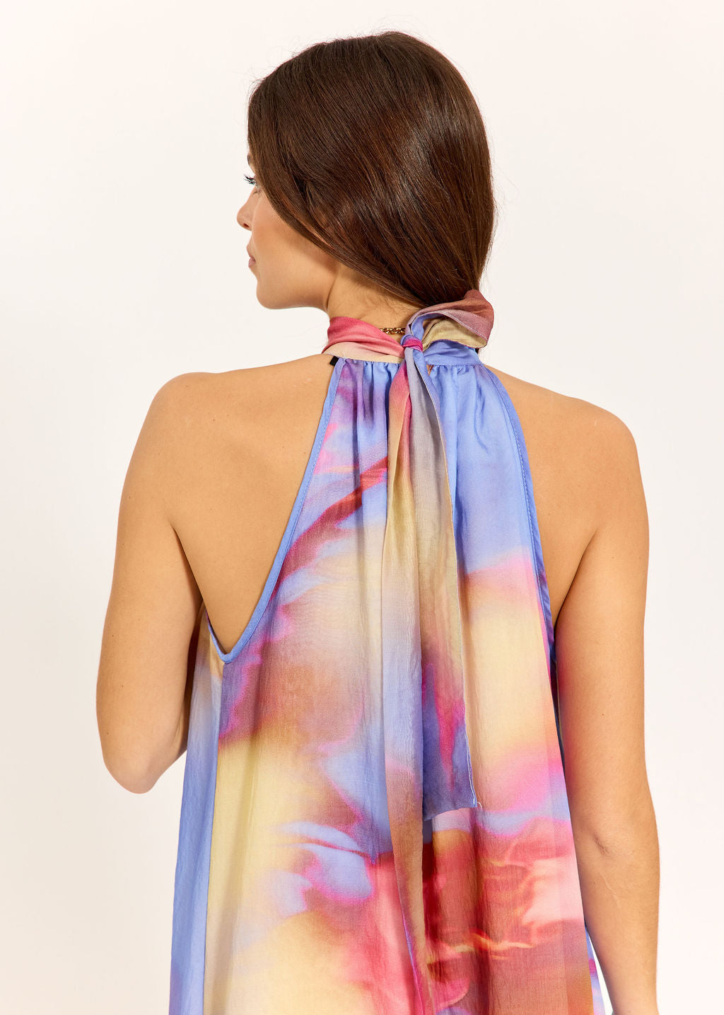 ROBE IMPRIMÉE À EMMANCHURES AMÉRICAINES MIRELLA NAXOS