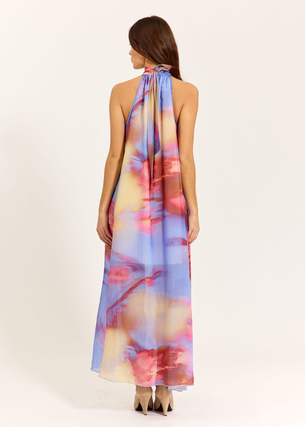 ROBE IMPRIMÉE À EMMANCHURES AMÉRICAINES MIRELLA NAXOS