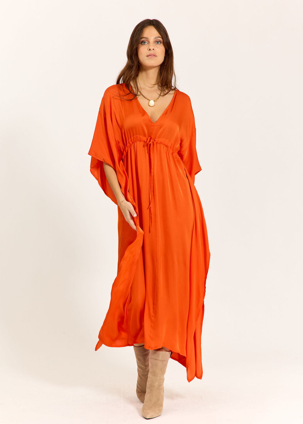 ROBE STYLE CAFTAN PORTOFINO MANDARINE