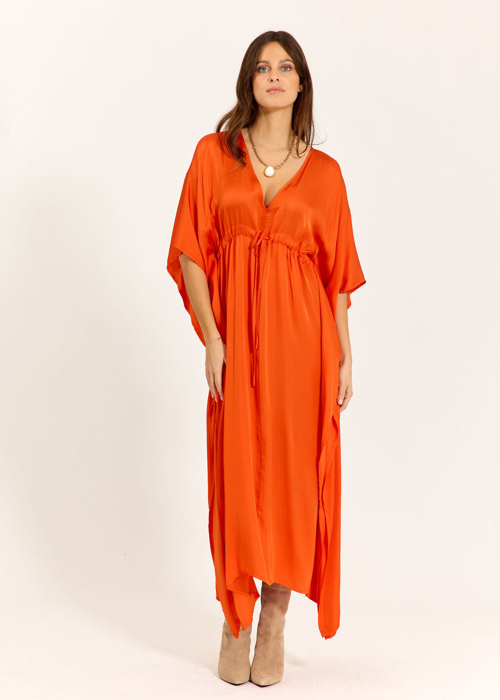 ROBE STYLE CAFTAN PORTOFINO MANDARINE
