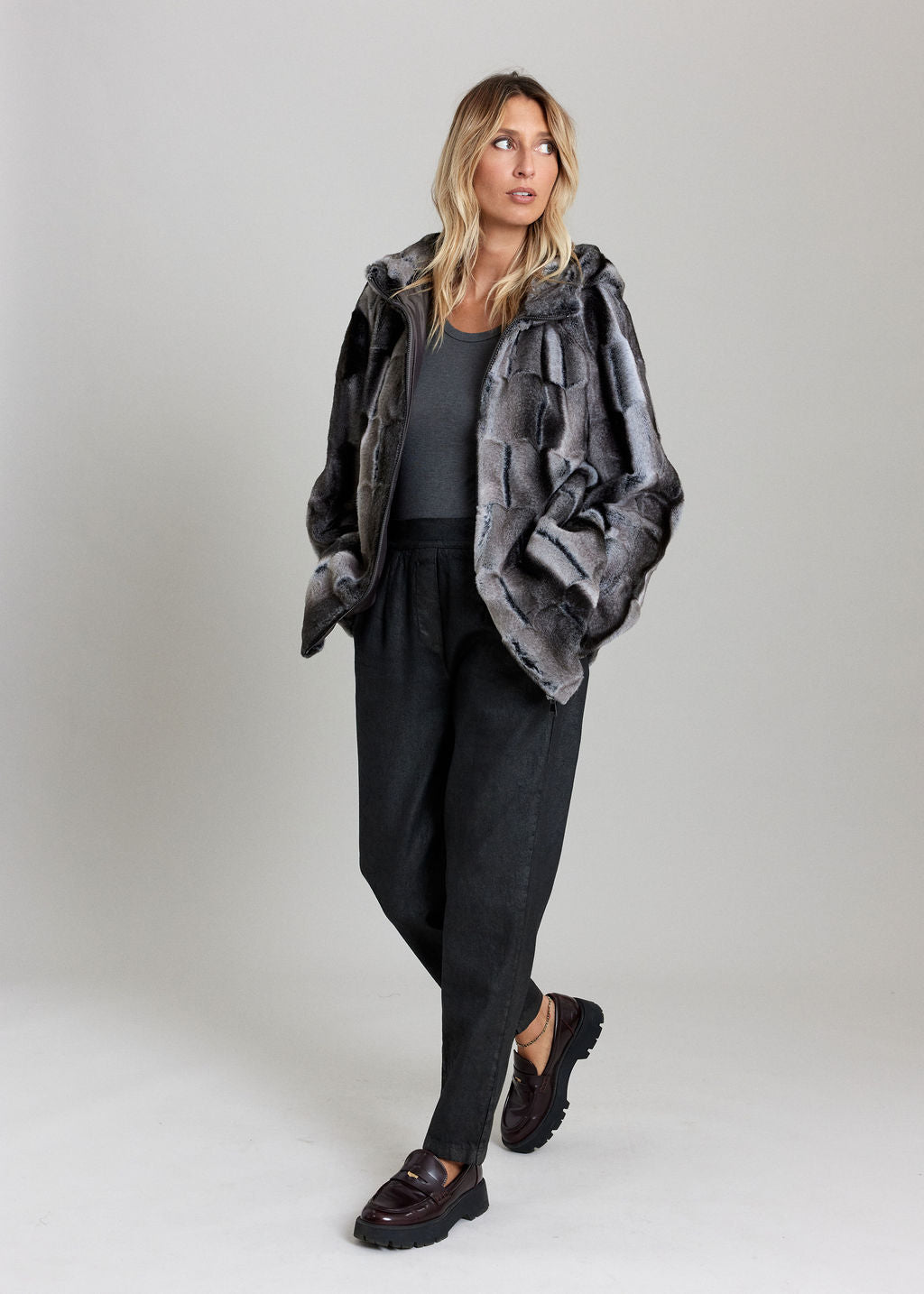 PANTALON MÉTALLISÉ CLARK NOIR