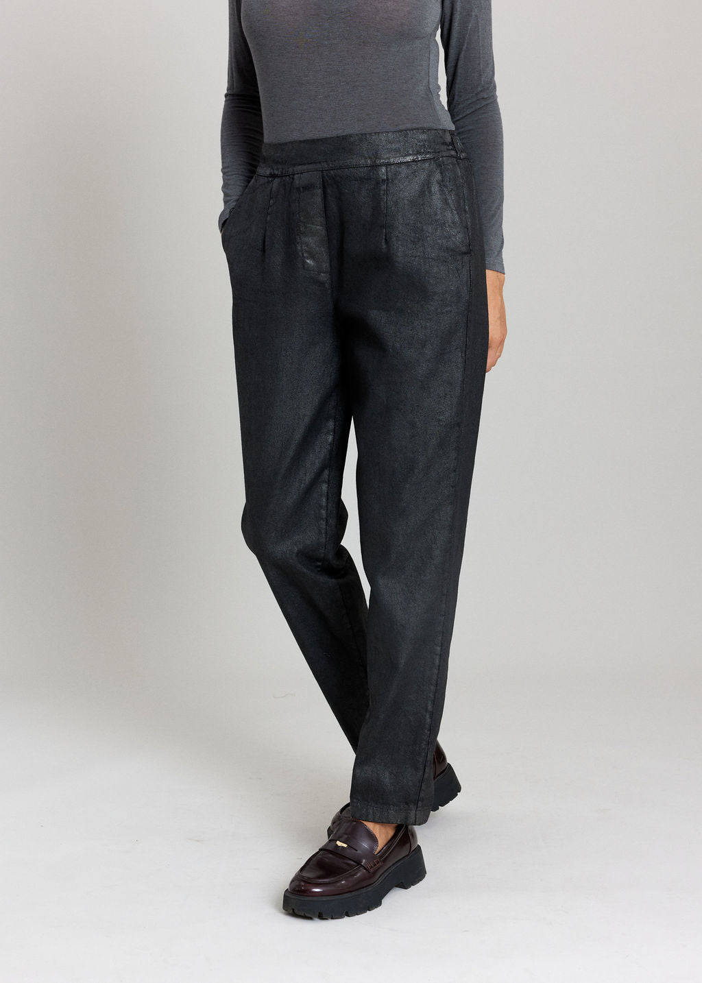 PANTALON MÉTALLISÉ CLARK NOIR