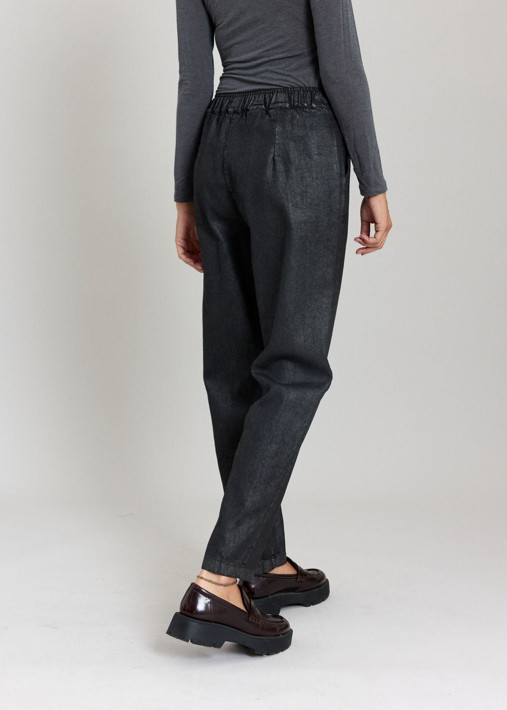 PANTALON MÉTALLISÉ CLARK NOIR