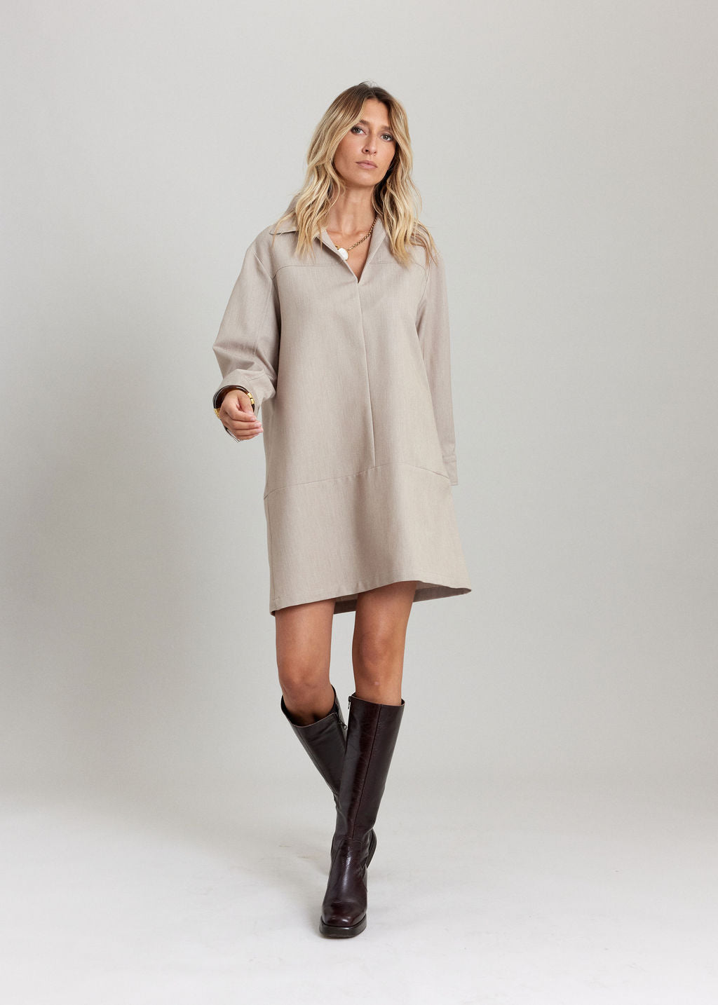 LA ROBE URBAINE TORI BEIGE