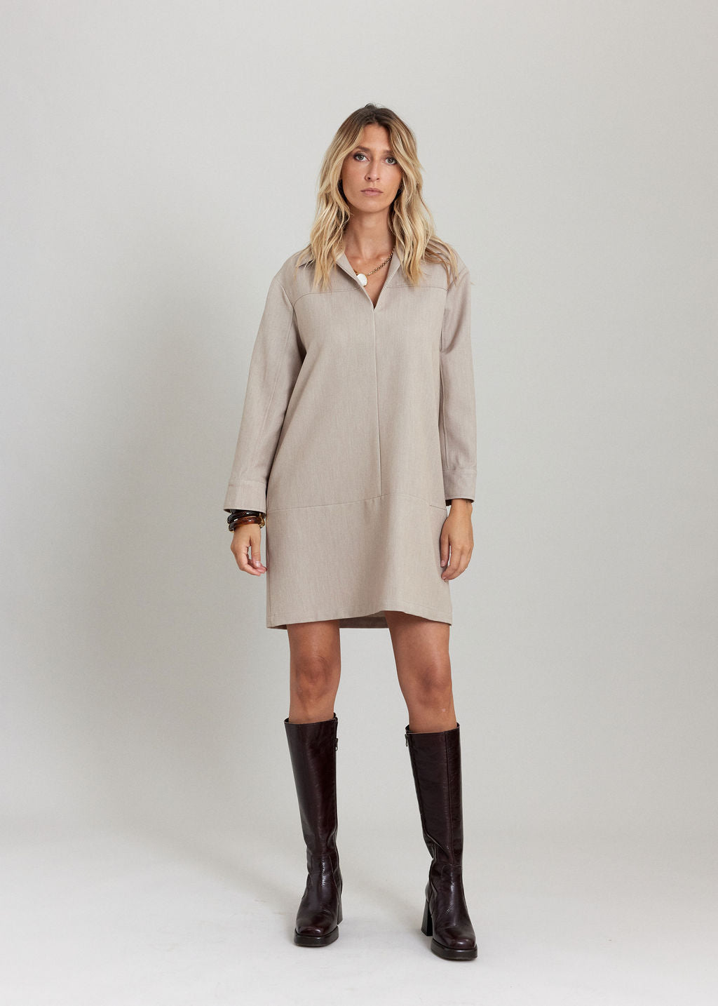 LA ROBE URBAINE TORI BEIGE