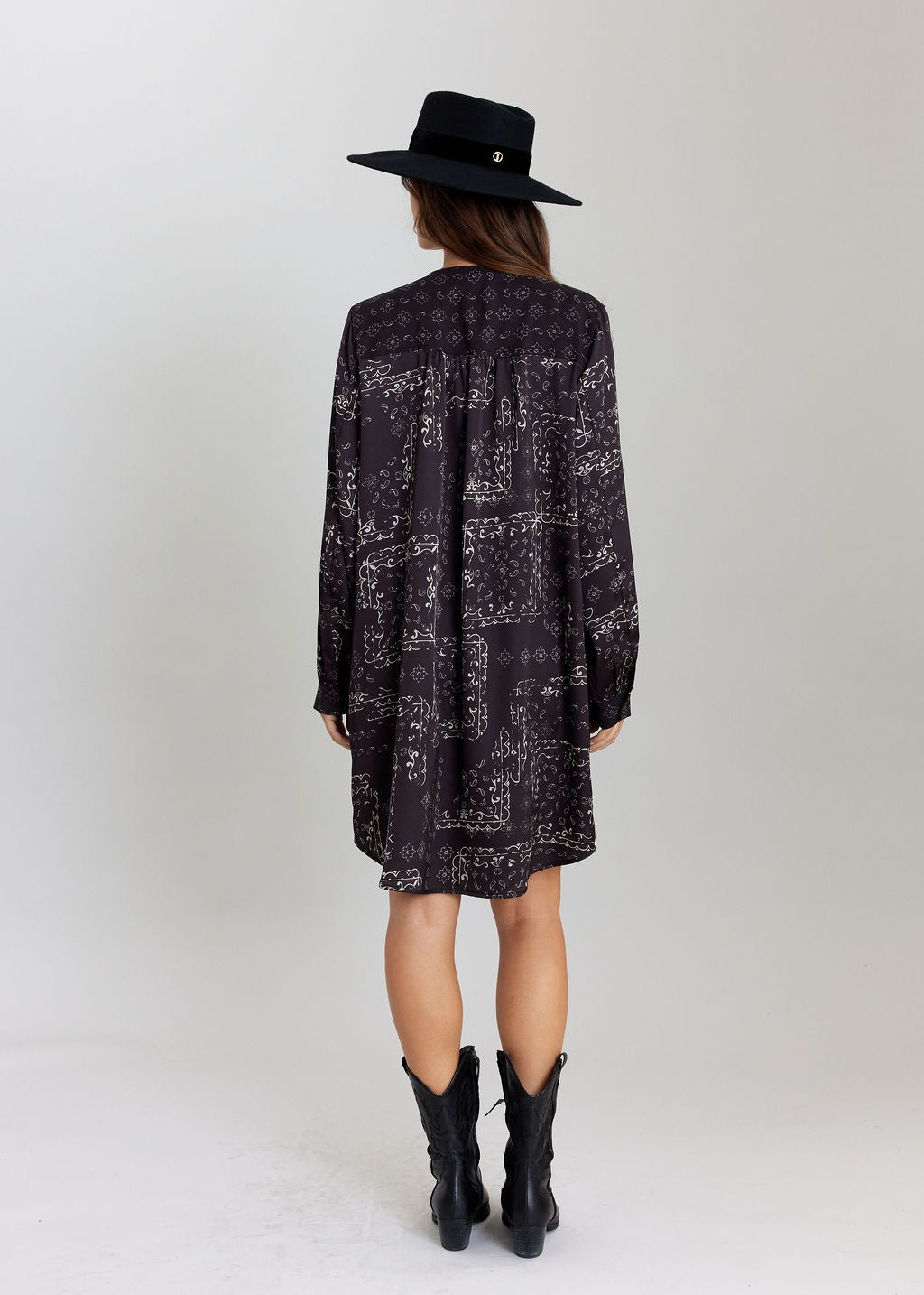 CRISTEL CAFE PRINTED TUNIC DRESS