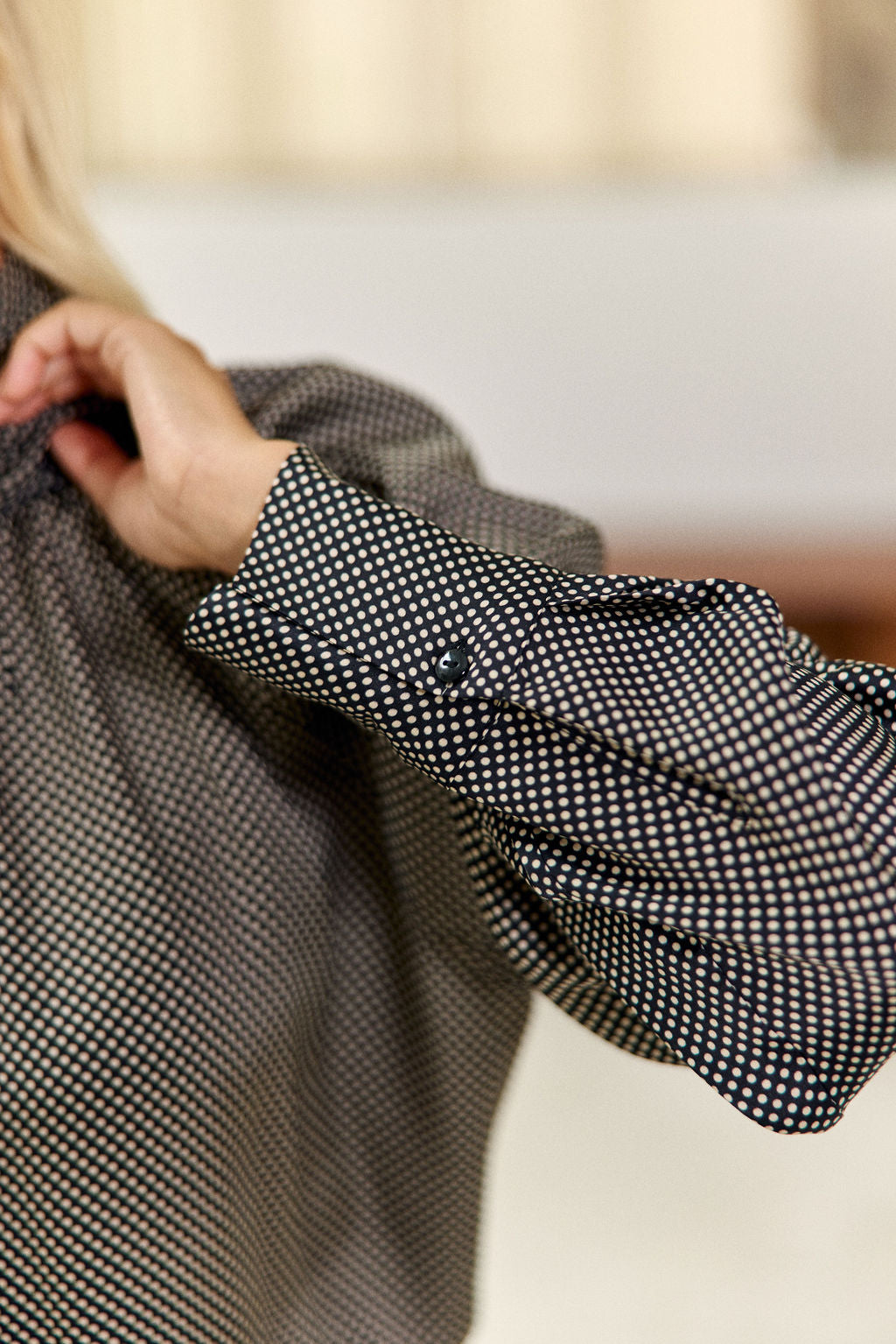 BLOUSE À POIS COL LAVALLIÈRE LAURE POIS