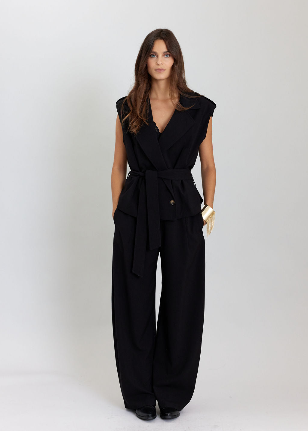 Long pants with a soft fit, Lisy black
