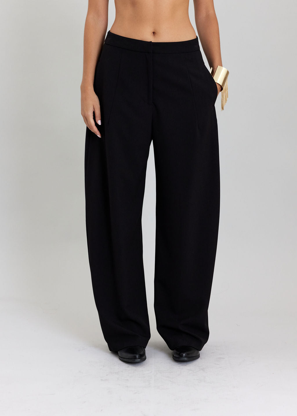 Long pants with a soft fit, Lisy black