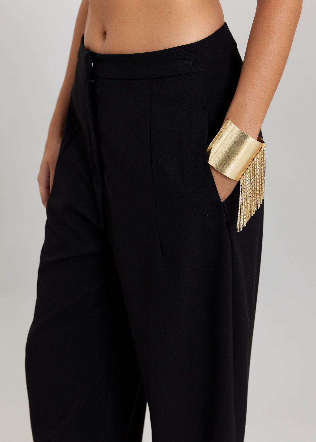 Long pants with a soft fit, Lisy black