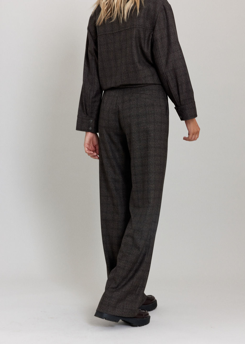PANTALON DROIT EN PRINCE DE GALLES LONA ESPRESSO