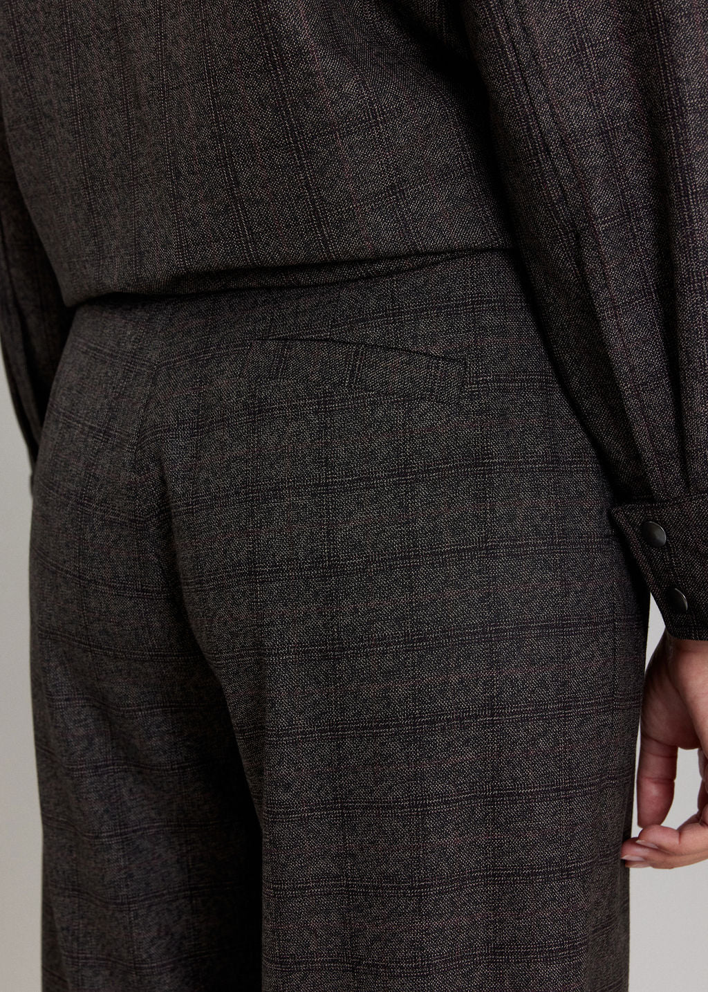 PANTALON DROIT EN PRINCE DE GALLES LONA ESPRESSO