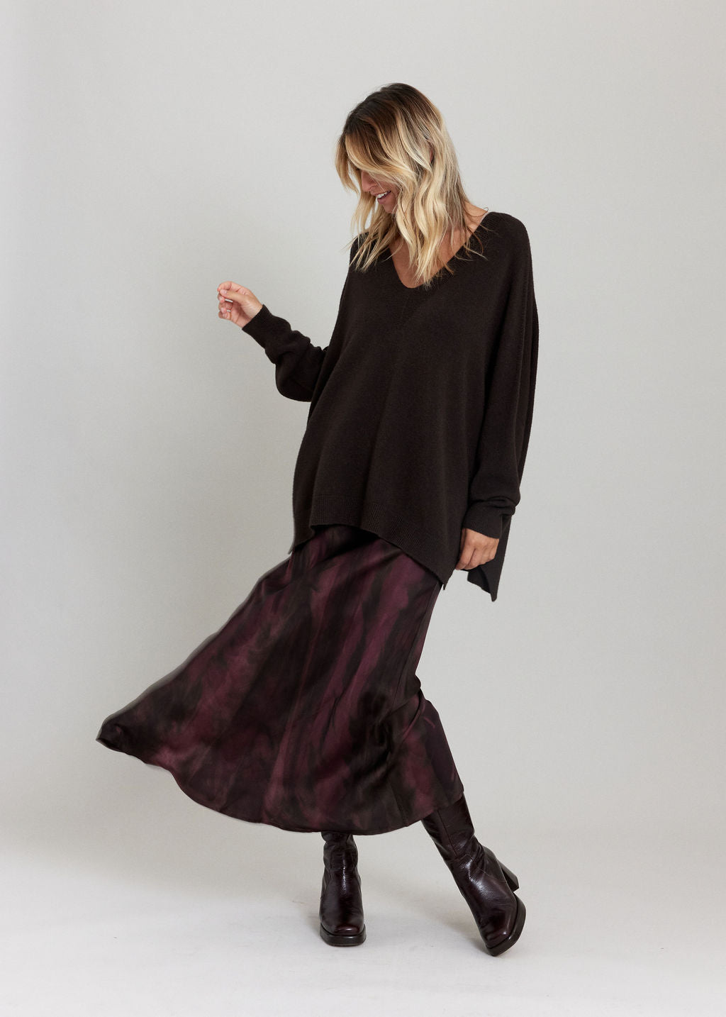 PULL PONCHO LOUISE ESPRESSO