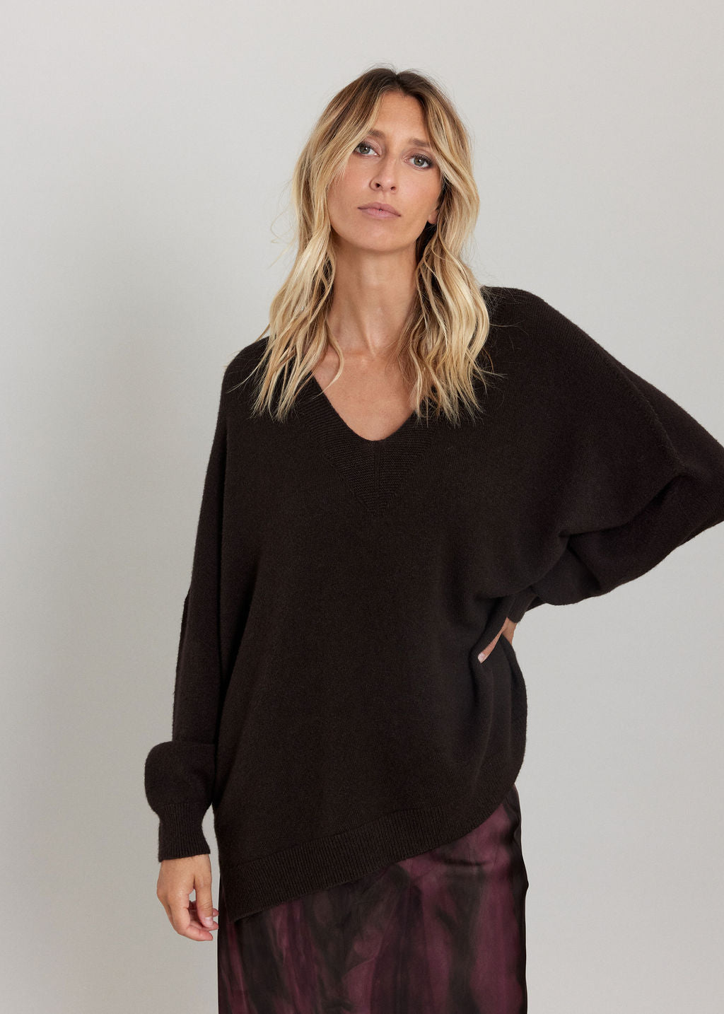 PULL PONCHO LOUISE ESPRESSO