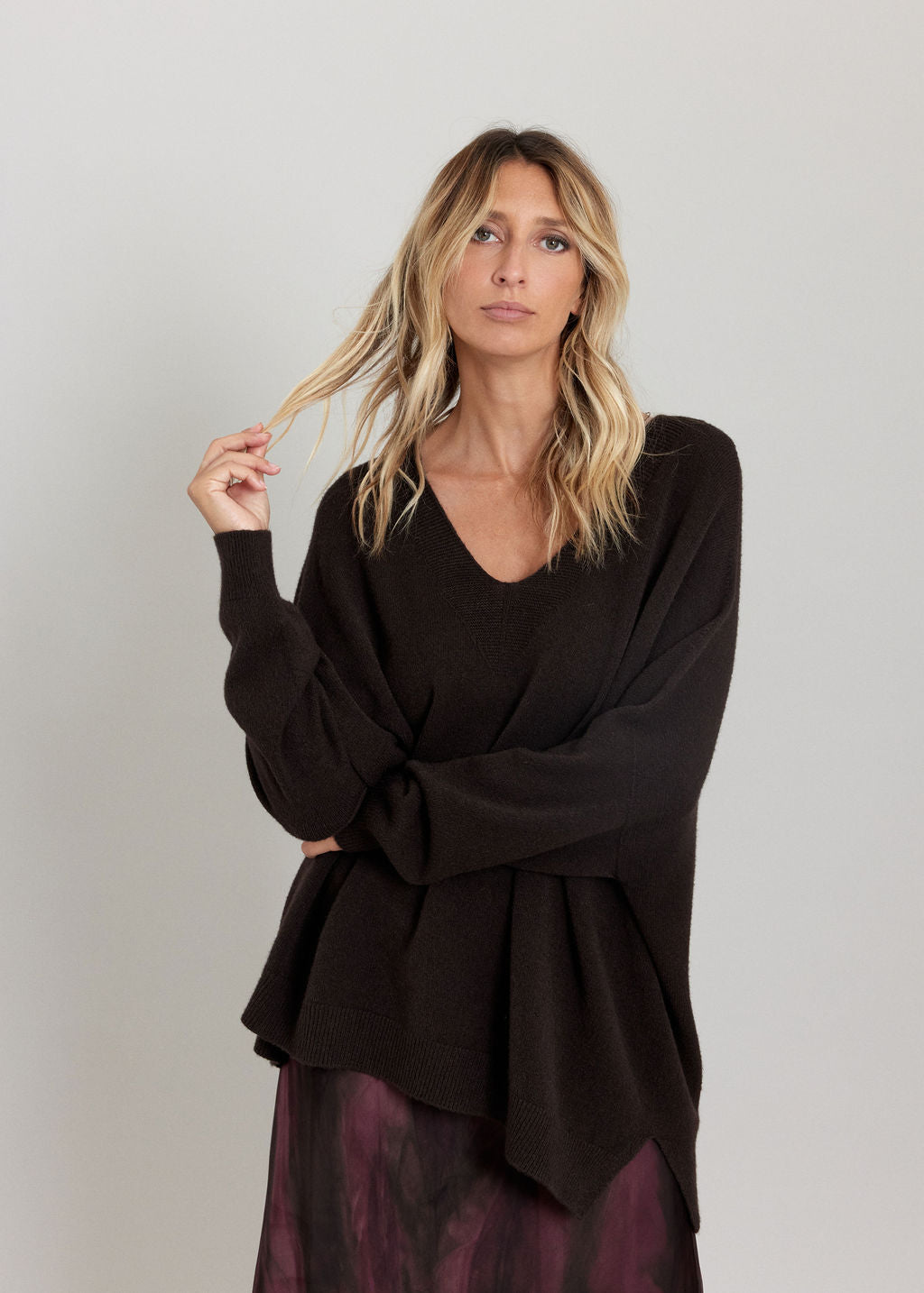 PULL PONCHO LOUISE ESPRESSO