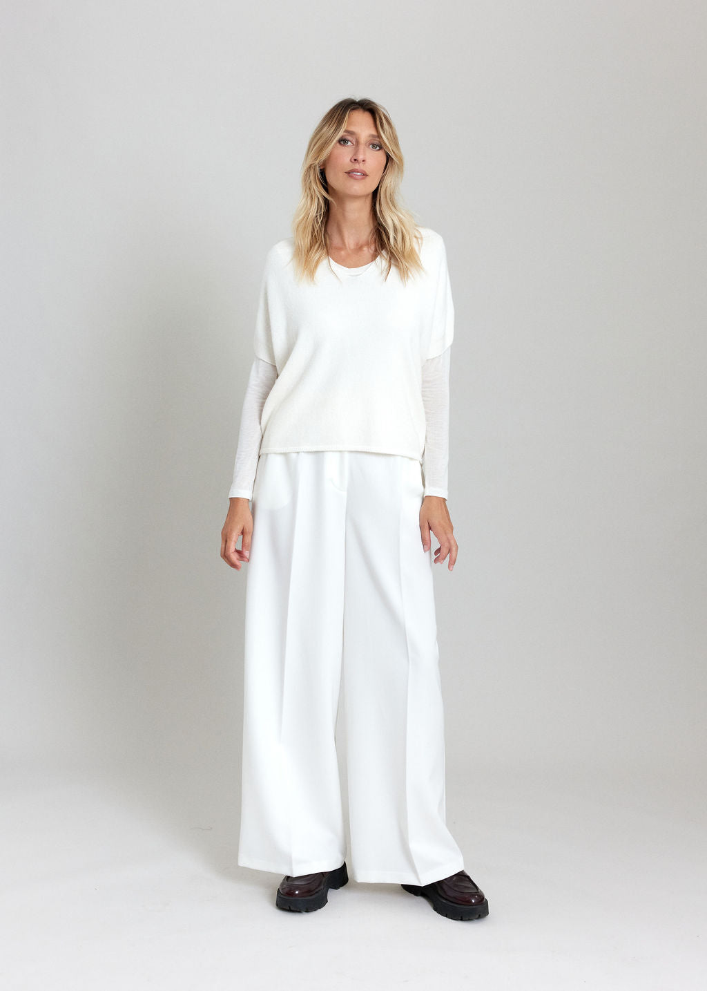 PULL PONCHO COURT POK ECRU