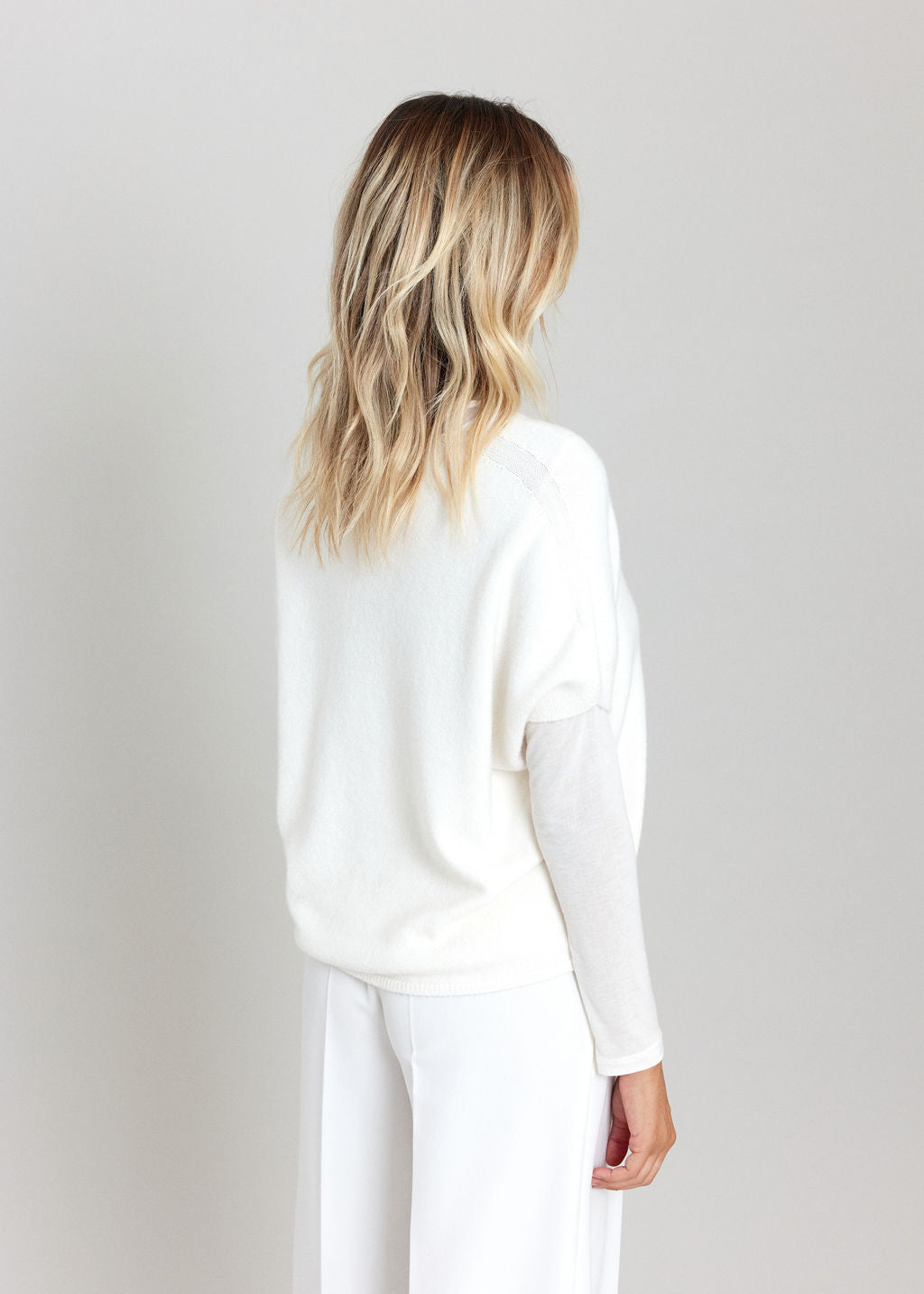 PULL PONCHO COURT POK ECRU