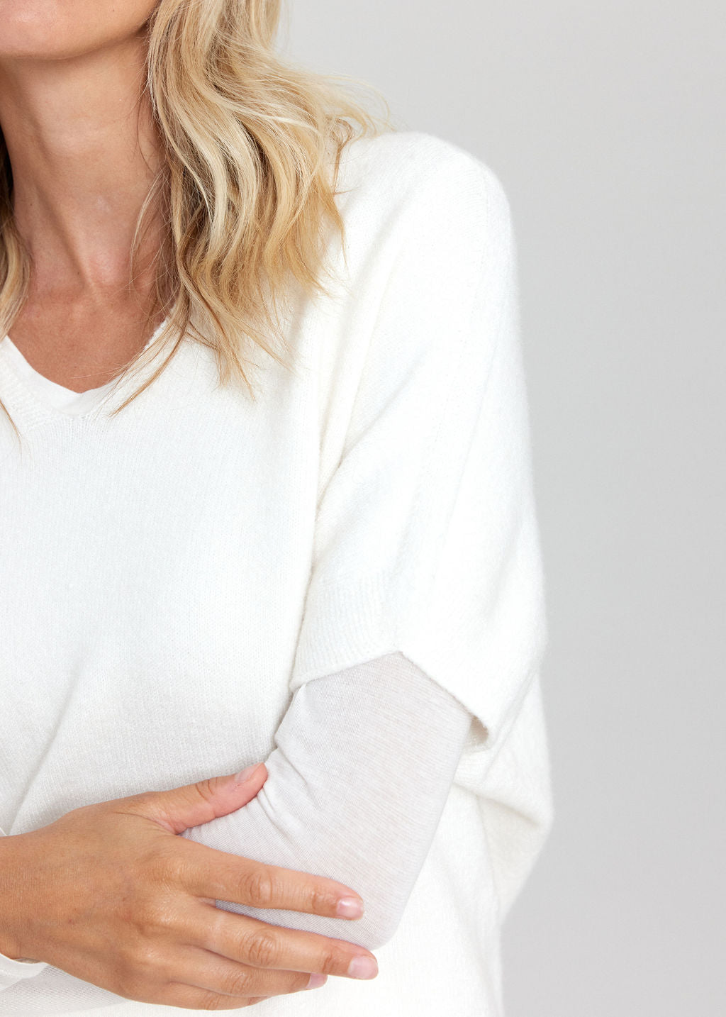 PULL PONCHO COURT POK ECRU