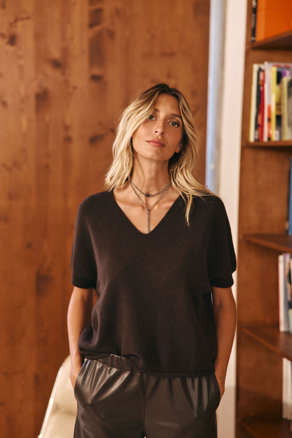 PULL PONCHO COURT POK ESPRESSO