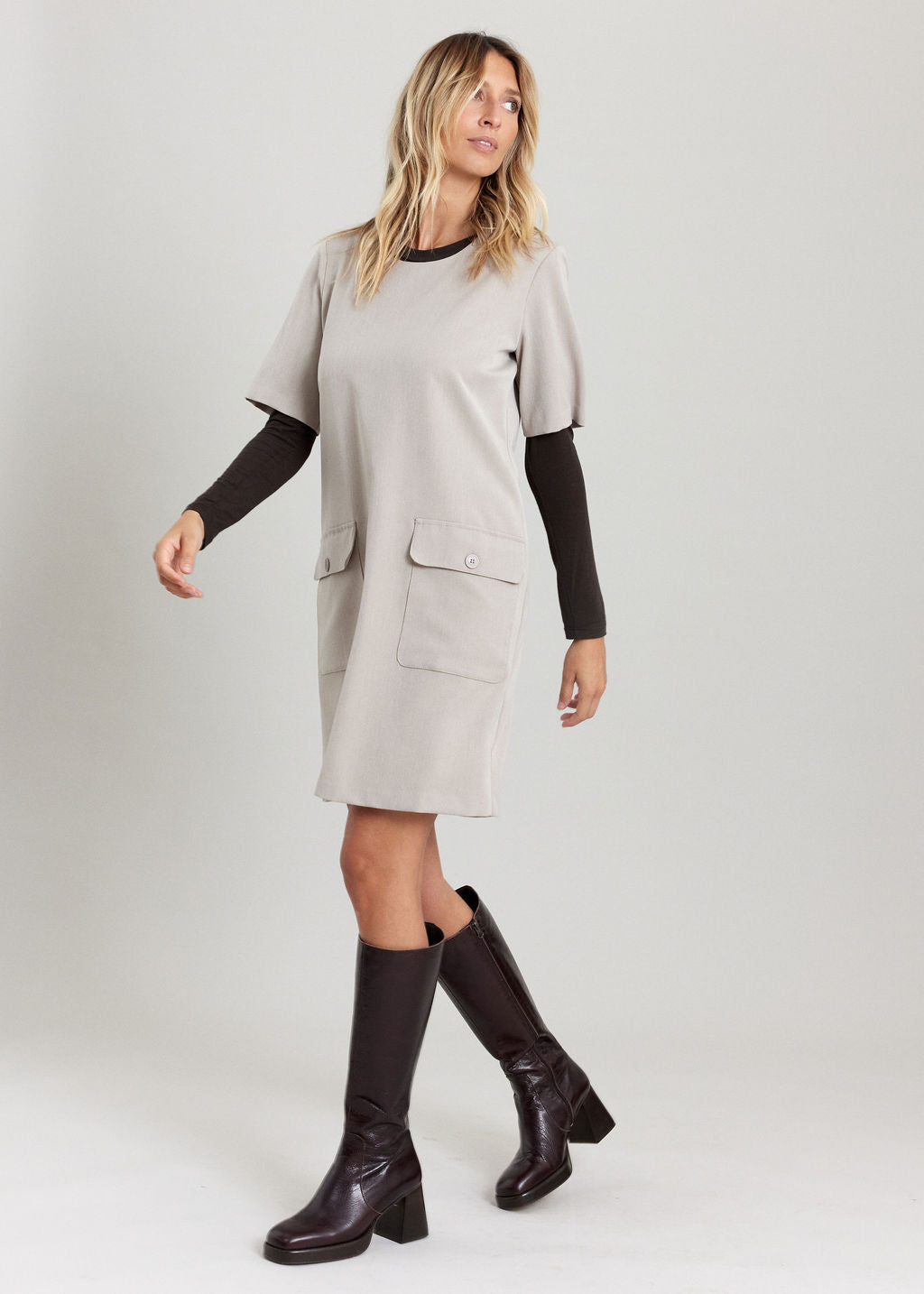 ROBE TUNIQUE À POCHES RIVA FICELLE