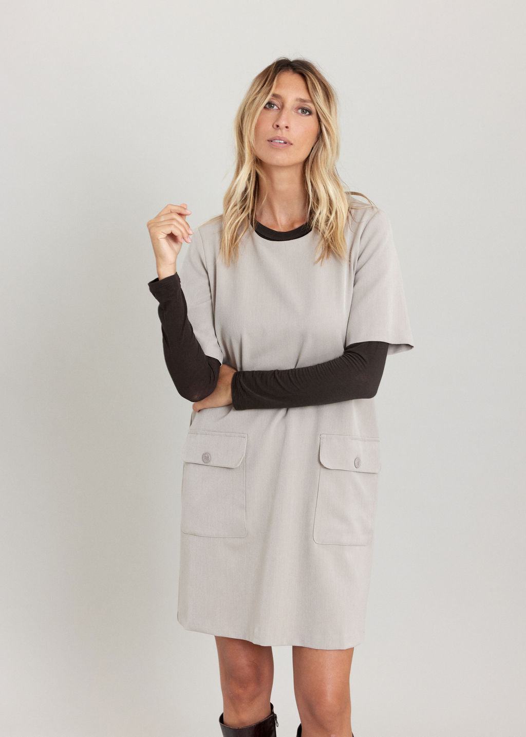 ROBE TUNIQUE À POCHES RIVA FICELLE