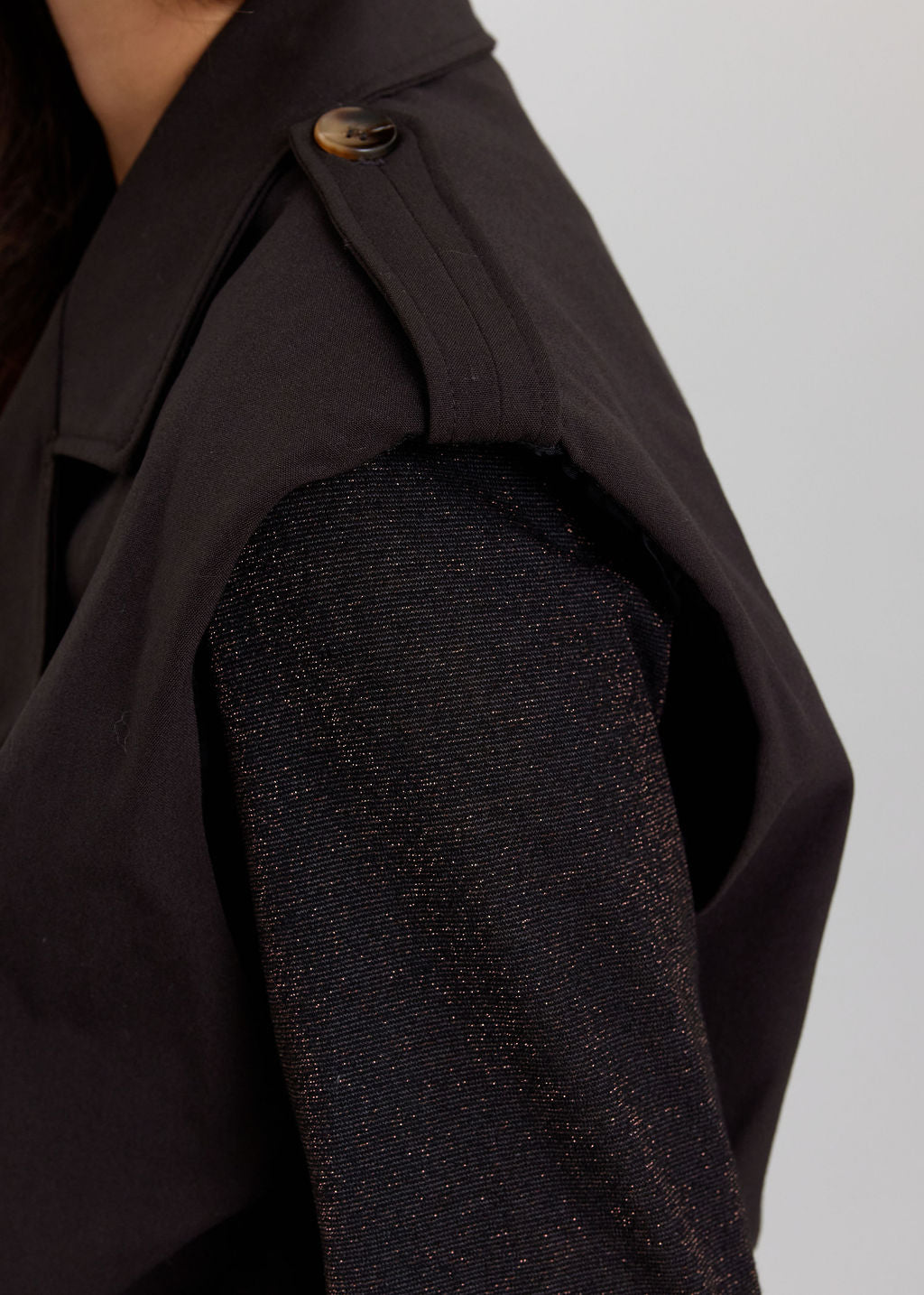 VESTE SANS MANCHES SIMEL CAFE